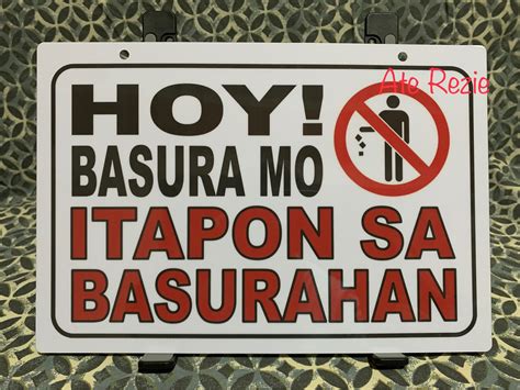 signage para sa basura|Basurahan Signage .